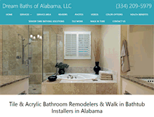 Tablet Screenshot of dream-baths-alabama.com